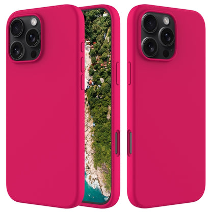 For iPhone 16 Pro Max Solid Color Silicone Phone Case(Rose Red) - More iPhone Cases by PMC Jewellery | Online Shopping South Africa | PMC Jewellery | Buy Now Pay Later Mobicred