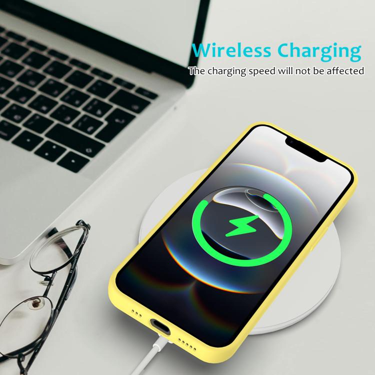 For iPhone 16e Solid Color Silicone Phone Case(Lemon Yellow) - iPhone 16e Cases by PMC TechLife | Online Shopping South Africa | PMC TechLife | Buy Now Pay Later Mobicred
