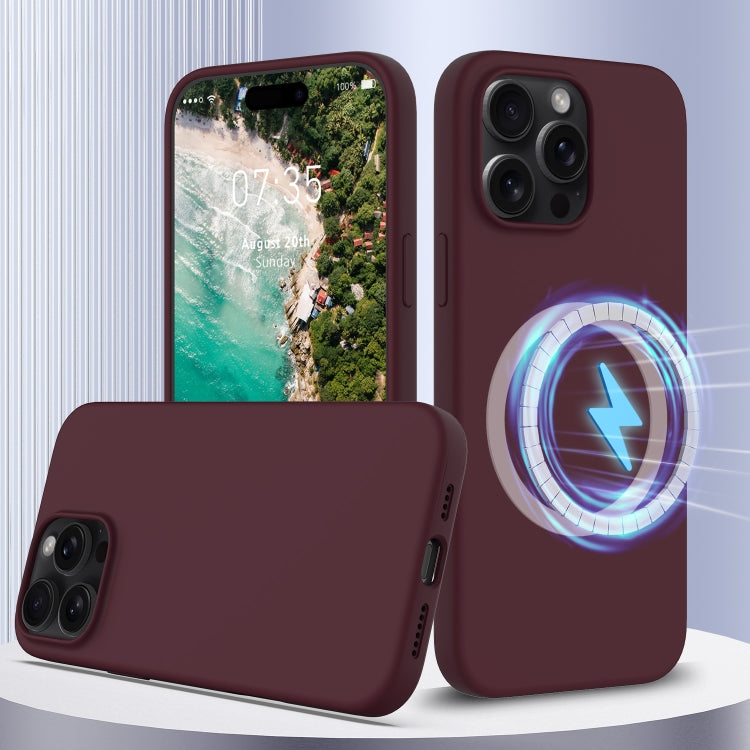 For iPhone 16 Pro Max Shockproof Silicone Magsafe Phone Case(Plum Color) - free shipping - PMC TechLife - Order now!