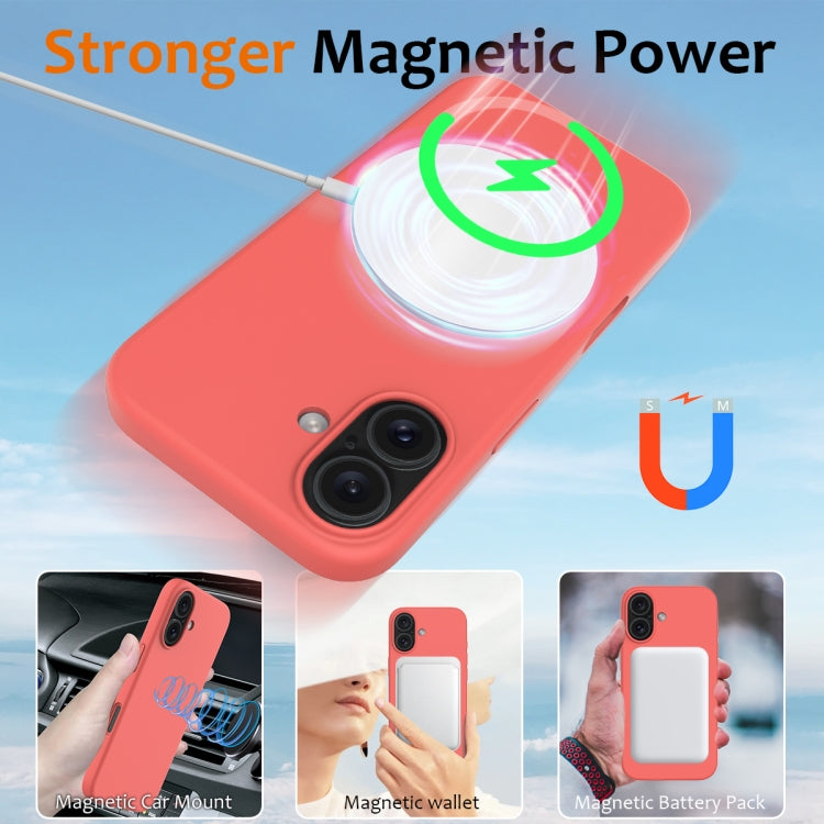 For iPhone 16 Plus Shockproof Silicone Magsafe Phone Case(Pink Orange) - iPhone 16 Plus Cases by PMC Jewellery | Online Shopping South Africa | PMC Jewellery | Buy Now Pay Later Mobicred