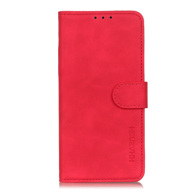 For iPhone 16e KHAZNEH Retro Texture Leather Phone Case(Red) - iPhone 16e Cases by PMC TechLife | Online Shopping South Africa | PMC TechLife | Buy Now Pay Later Mobicred
