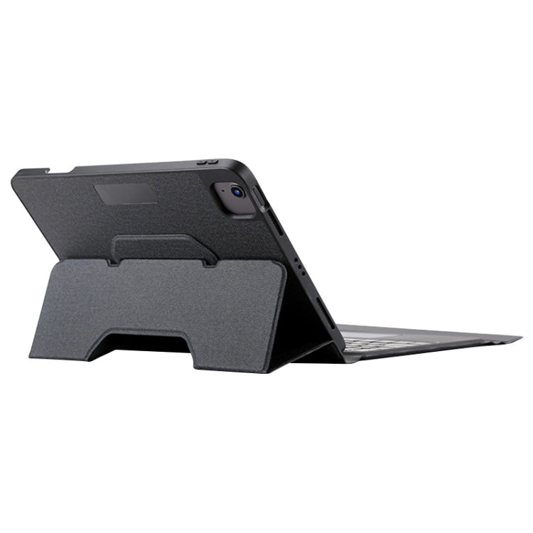 For iPad Air 2022 / 2020 Integrated Bluetooth Keyboard Leather Case with Backlight & Touchpad(Black) - For iPad Air by PMC TechLife | Online Shopping South Africa | PMC TechLife | Buy Now Pay Later Mobicred