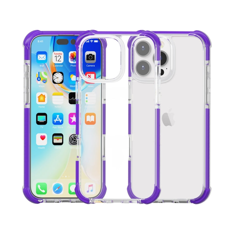 For iPhone 16 Pro Four-corner Shockproof TPU + Acrylic Phone Case(Purple) - iPhone 16 Pro Cases by PMC Jewellery | Online Shopping South Africa | PMC Jewellery | Buy Now Pay Later Mobicred