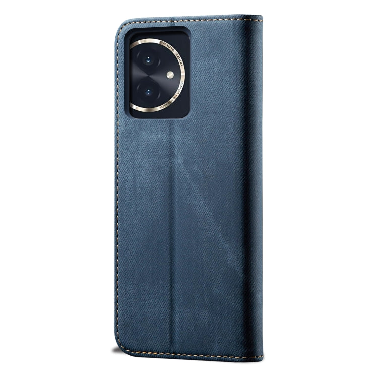 For Honor 100 Denim Texture Flip Leather Phone Case(Blue) - Honor Cases by PMC TechLife | Online Shopping South Africa | PMC TechLife | Buy Now Pay Later Mobicred
