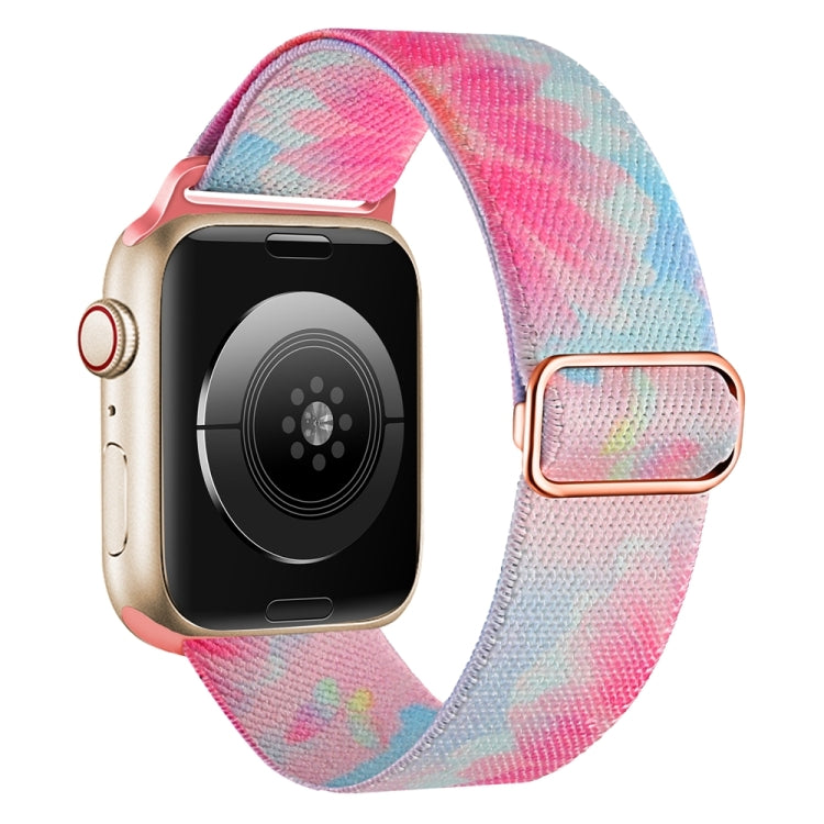 For Apple Watch 8 45mm  Painted Pattern Nylon Replacement Watch Band(Flower Butterfly) - free shipping - PMc TechLife - Order now!