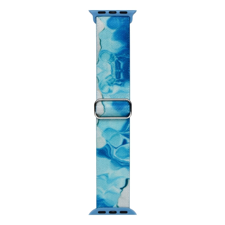 For Apple Watch SE 2022 40mm Painted Pattern Nylon Replacement Watch Band(Ocean Blue) - free shipping - PMc TechLife - Order now!