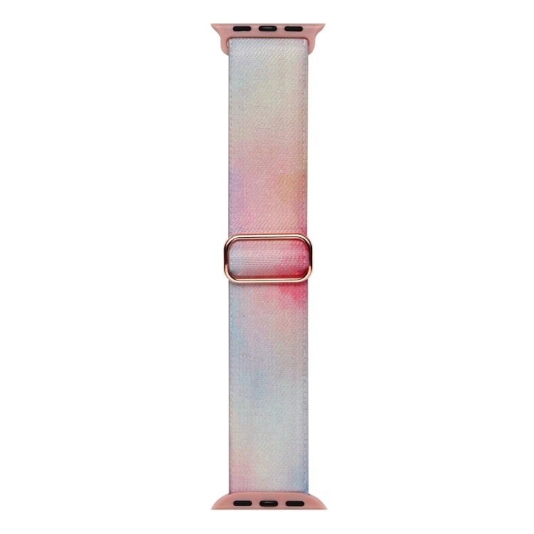 For Apple Watch SE 2023 44mm Painted Pattern Nylon Replacement Watch Band(Symphony Aurora) - free shipping - PMc TechLife - Order now!