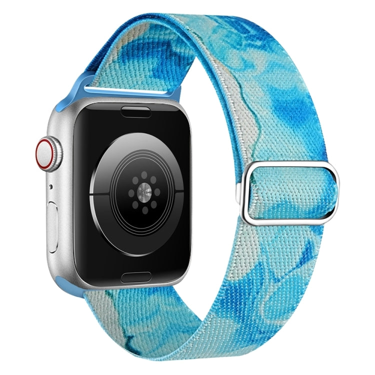 For Apple Watch 9 41mm Painted Pattern Nylon Replacement Watch Band(Ocean Blue) - free shipping - PMc TechLife - Order now!
