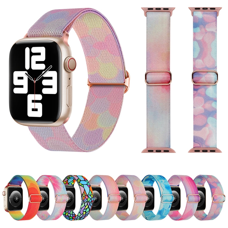 For Apple Watch Ultra 2 49mm Painted Pattern Nylon Replacement Watch Band(Geometric Rainbow) - Watch Bands by PMC Jewellery | Online Shopping South Africa | PMC Jewellery | Buy Now Pay Later Mobicred