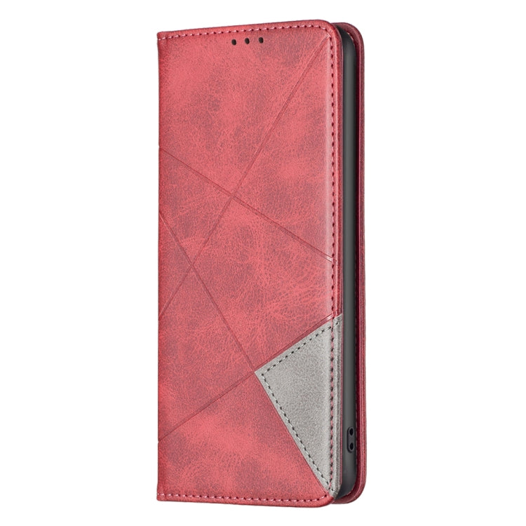 For Realme C53 Rhombus Texture Leather Phone Case(Red) - Realme Cases by PMC Jewellery | Online Shopping South Africa | PMC Jewellery | Buy Now Pay Later Mobicred
