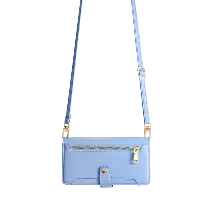 For Tecno Pova Neo 3 Sheep Texture Cross-body Zipper Wallet Leather Phone Case(Blue) - Tecno Cases by PMC TechLife | Online Shopping South Africa | PMC TechLife | Buy Now Pay Later Mobicred