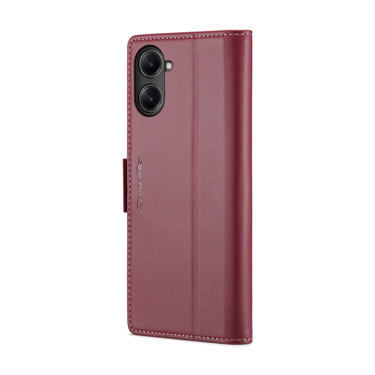 For Realme 10 Pro 5G CaseMe 023 Butterfly Buckle Litchi Texture RFID Anti-theft Leather Phone Case(Wine Red) - Realme Cases by CaseMe | Online Shopping South Africa | PMC Jewellery | Buy Now Pay Later Mobicred