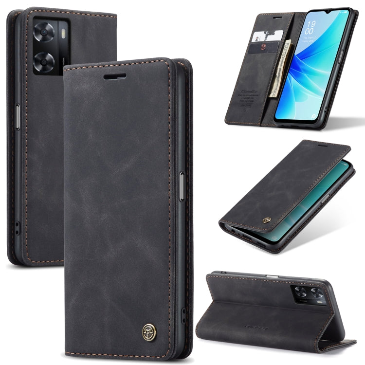 For OPPO A57 4G Global/A57S 4G Global/A77 4G Global CaseMe 013 Multifunctional Horizontal Flip Leather Phone Case(Black) - OPPO Cases by CaseMe | Online Shopping South Africa | PMC Jewellery | Buy Now Pay Later Mobicred