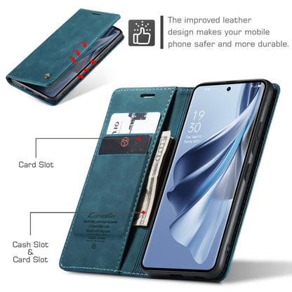 For OPPO Reno10 5G Global／Reno10 Pro Global CaseMe 013 Multifunctional Horizontal Flip Leather Phone Case(Blue) - OPPO Cases by CaseMe | Online Shopping South Africa | PMC Jewellery | Buy Now Pay Later Mobicred