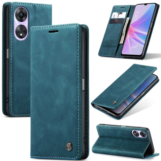 For OPPO A58 5G / A58X 5G CaseMe 013 Multifunctional Horizontal Flip Leather Phone Case(Blue) - OPPO Cases by CaseMe | Online Shopping South Africa | PMC Jewellery | Buy Now Pay Later Mobicred