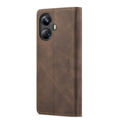 For Realme 10 Pro+ CaseMe 013 Multifunctional Horizontal Flip Leather Phone Case(Coffee) - Realme Cases by CaseMe | Online Shopping South Africa | PMC Jewellery | Buy Now Pay Later Mobicred