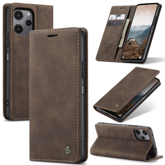 For Xiaomi Redmi 12 4G / 12 5G／Note 12R CaseMe 013 Multifunctional Horizontal Flip Leather Phone Case(Coffee) - Xiaomi Cases by CaseMe | Online Shopping South Africa | PMC Jewellery | Buy Now Pay Later Mobicred