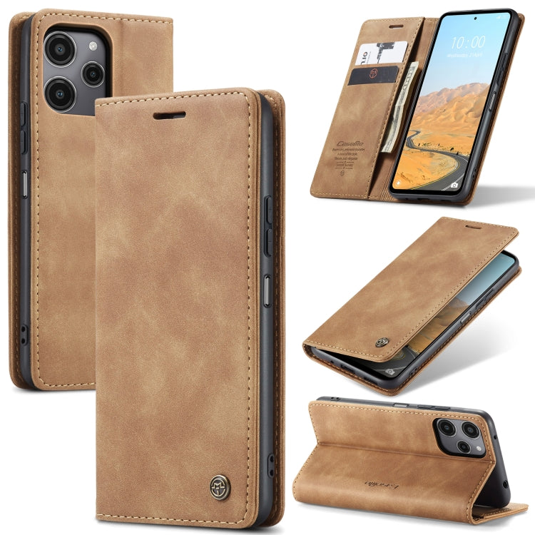 For Xiaomi Redmi 12 4G / 12 5G／Note 12R CaseMe 013 Multifunctional Horizontal Flip Leather Phone Case(Brown) - Xiaomi Cases by CaseMe | Online Shopping South Africa | PMC Jewellery | Buy Now Pay Later Mobicred