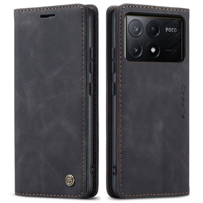 For Xiaomi Redmi K70E 5G CaseMe 013 Multifunctional Horizontal Flip Leather Phone Case(Black) - K70E Cases by CaseMe | Online Shopping South Africa | PMC Jewellery | Buy Now Pay Later Mobicred