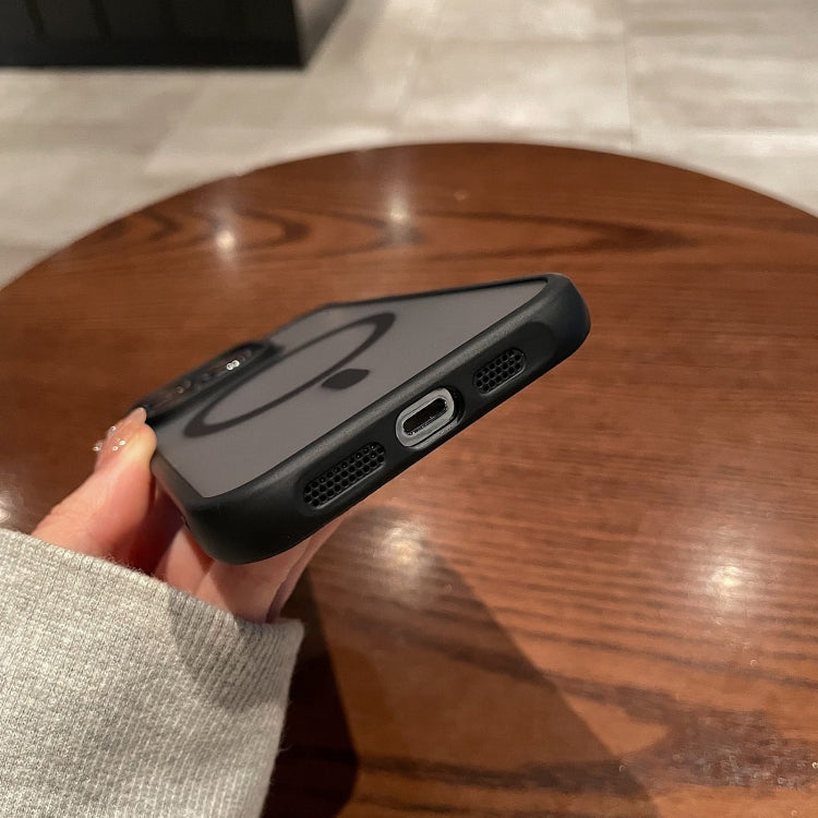 For iPhone 16 MagSafe Magnetic TPU Hybrid PC Phone Case(Black) - iPhone 16 Cases by PMC TechLife | Online Shopping South Africa | PMC TechLife | Buy Now Pay Later Mobicred
