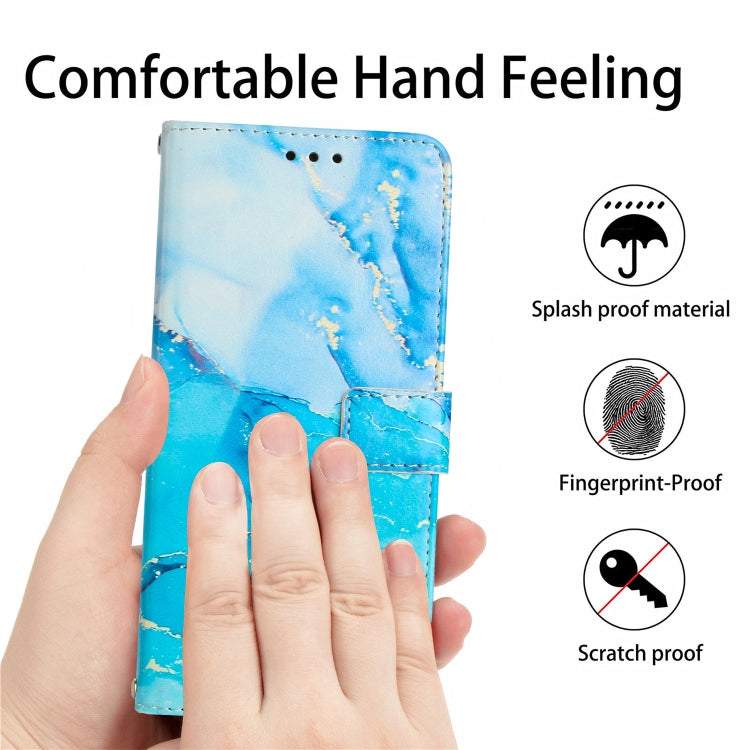 For OPPO Reno10 Pro+ Painted Marble Pattern Leather Phone Case(Blue Green) - OPPO Cases by PMC TechLife | Online Shopping South Africa | PMC TechLife | Buy Now Pay Later Mobicred
