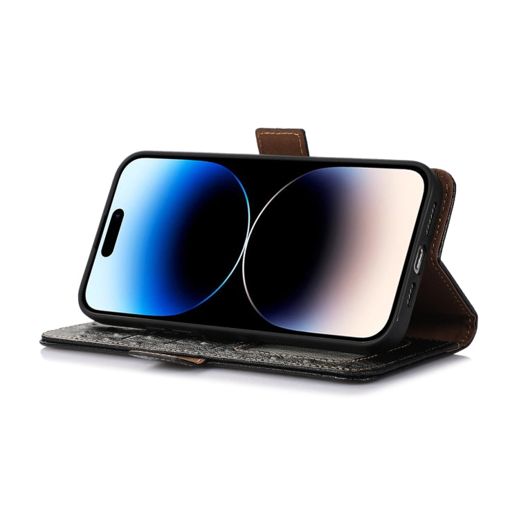 For OnePlus Nord 3 / Ace 2V Ostrich Pattern Genuine Leather RFID Phone Case(Black) - OnePlus Cases by PMC TechLife | Online Shopping South Africa | PMC TechLife | Buy Now Pay Later Mobicred