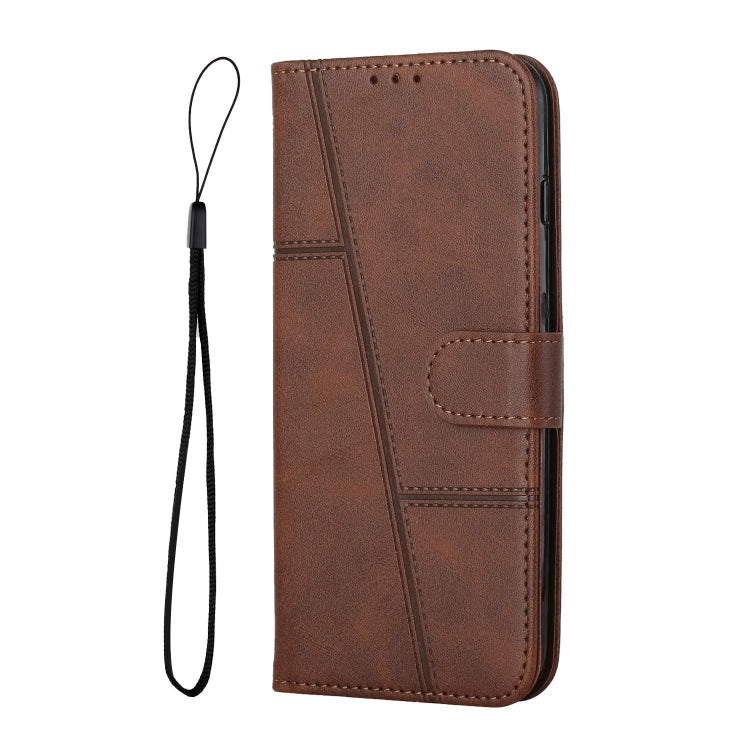 For Xiaomi Redmi K70 / K70 Pro Stitching Calf Texture Buckle Leather Phone Case(Brown) - K70 Pro Cases by PMC Jewellery | Online Shopping South Africa | PMC Jewellery | Buy Now Pay Later Mobicred