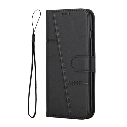 For Xiaomi Redmi A3 Stitching Calf Texture Buckle Leather Phone Case(Black) - Xiaomi Cases by PMC Jewellery | Online Shopping South Africa | PMC Jewellery | Buy Now Pay Later Mobicred