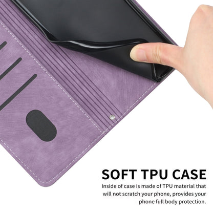 For Xiaomi Redmi K70 / K70 Pro Skin Feel Stripe Pattern Leather Phone Case with Long Lanyard(Purple) - K70 Pro Cases by PMC Jewellery | Online Shopping South Africa | PMC Jewellery | Buy Now Pay Later Mobicred