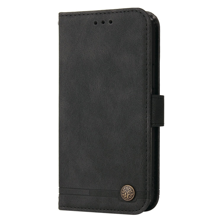 For iPhone 16e Skin Feel Life Tree Leather Phone Case(Black) - iPhone 16e Cases by PMC TechLife | Online Shopping South Africa | PMC TechLife | Buy Now Pay Later Mobicred