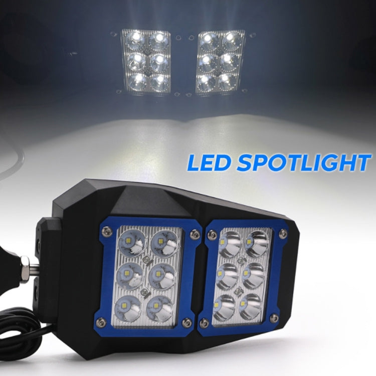 For 1.75 - 2 inch UTV-26 UTV / ATV Three Color Rear Frame Reflective Mirror with LED Lights - Convex Mirror & Accessories by PMC TechLife | Online Shopping South Africa | PMC TechLife | Buy Now Pay Later Mobicred