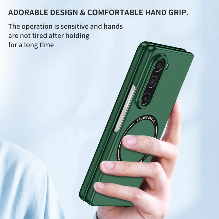 For Samsung Galaxy Z Fold5 Magsafe Magnetic Folding PC Phone Case(Green) - Galaxy Z Fold5 Cases by PMC Jewellery | Online Shopping South Africa | PMC Jewellery