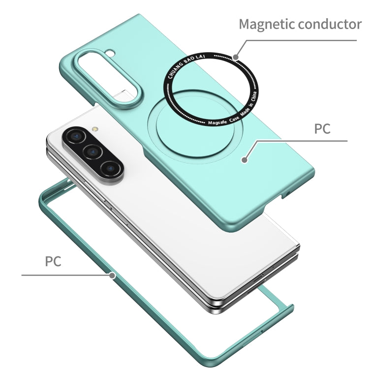 For Samsung Galaxy Z Fold5 Magsafe Magnetic Folding PC Phone Case(Light Blue) - Galaxy Z Fold5 Cases by PMC TechLife | Online Shopping South Africa | PMC TechLife