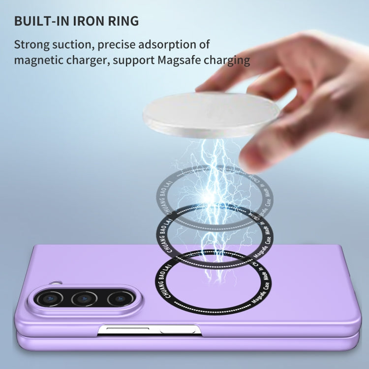 For Samsung Galaxy Z Fold5 Magsafe Magnetic Folding PC Phone Case(Purple) - Galaxy Z Fold5 Cases by PMC TechLife | Online Shopping South Africa | PMC TechLife