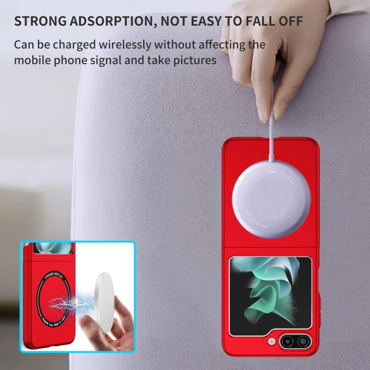 For Samsung Galaxy Z Flip5 5G Magsafe Magnetic Folding PC Phone Case(Red) - Galaxy Z Flip5 Cases by PMC Jewellery | Online Shopping South Africa | PMC Jewellery