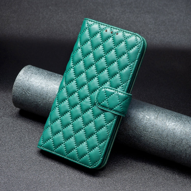 For iPhone 16 Plus Diamond Lattice Wallet Flip Leather Phone Case(Green) - iPhone 16 Plus Cases by PMC TechLife | Online Shopping South Africa | PMC TechLife | Buy Now Pay Later Mobicred