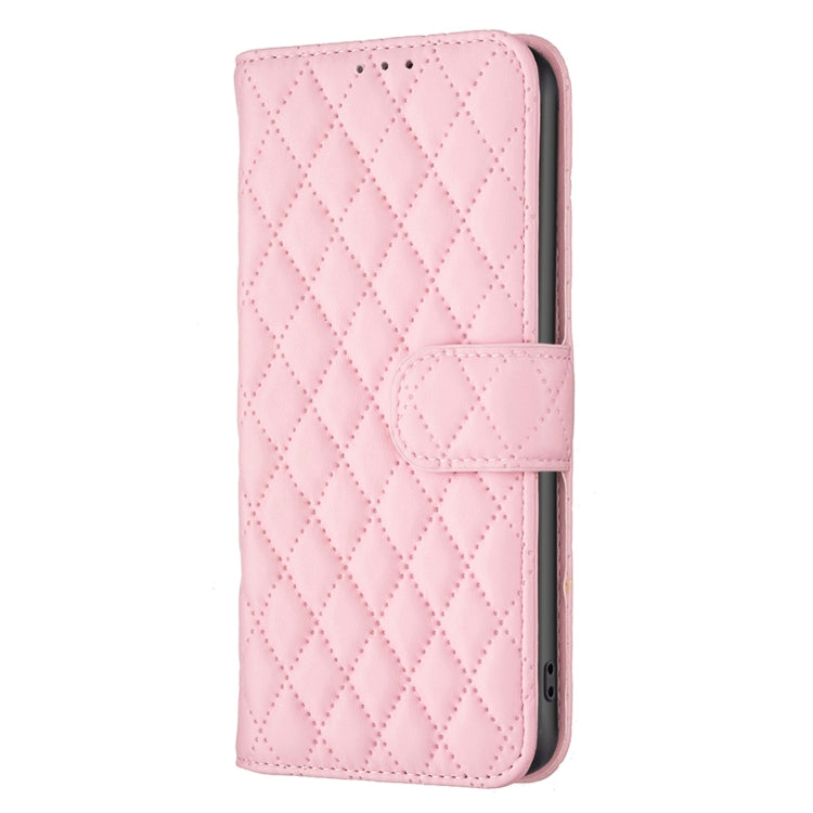 For iPhone 16 Plus Diamond Lattice Wallet Flip Leather Phone Case(Pink) - iPhone 16 Plus Cases by PMC TechLife | Online Shopping South Africa | PMC TechLife | Buy Now Pay Later Mobicred