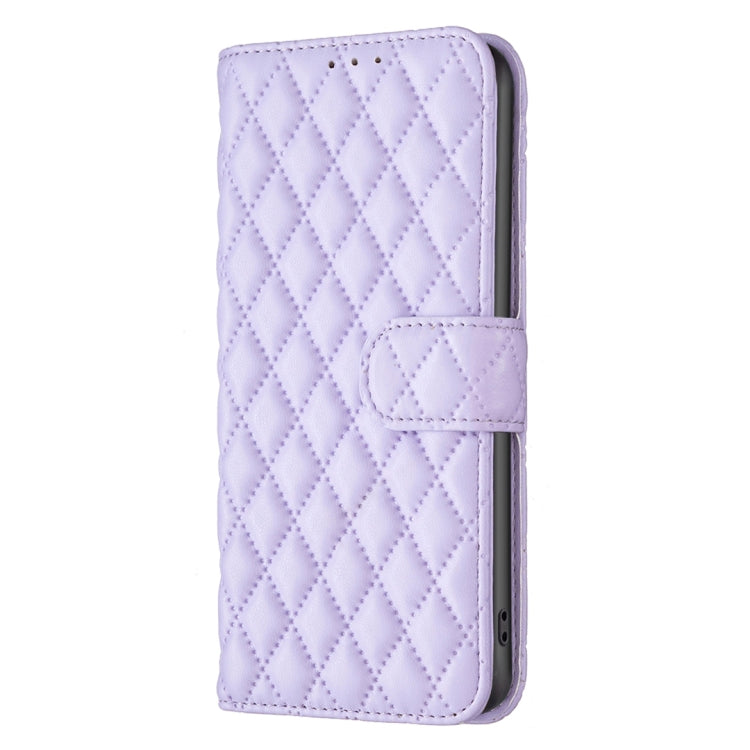 For iPhone 16 Plus Diamond Lattice Wallet Flip Leather Phone Case(Purple) - iPhone 16 Plus Cases by PMC Jewellery | Online Shopping South Africa | PMC Jewellery | Buy Now Pay Later Mobicred