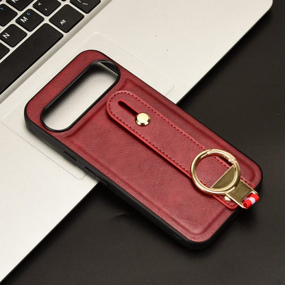 For Google Pixel 9 Pro Wristband Leather Back Phone Case(Red) - Google Cases by PMC Jewellery | Online Shopping South Africa | PMC Jewellery | Buy Now Pay Later Mobicred