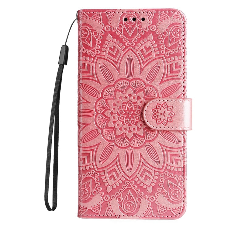 For Google Pixel 9 Pro Embossed Sunflower Leather Phone Case(Rose Gold) - Google Cases by PMC Jewellery | Online Shopping South Africa | PMC Jewellery | Buy Now Pay Later Mobicred