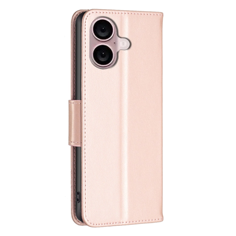 For iPhone 16 Embossing Two Butterflies Pattern Leather Phone Case(Rose Gold) - iPhone 16 Cases by PMC TechLife | Online Shopping South Africa | PMC TechLife | Buy Now Pay Later Mobicred