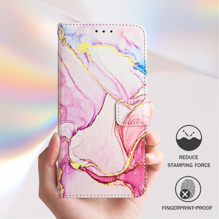 For iPhone 16e PT003 Marble Pattern Flip Leather Phone Case(Rose Gold) - iPhone 16e Cases by PMC TechLife | Online Shopping South Africa | PMC TechLife | Buy Now Pay Later Mobicred