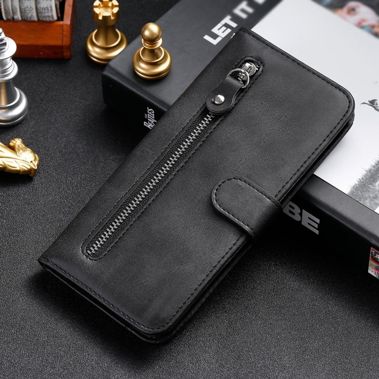 For Google Pixel 9 Fashion Calf Texture Zipper Leather Phone Case(Black) - Google Cases by PMC TechLife | Online Shopping South Africa | PMC TechLife | Buy Now Pay Later Mobicred