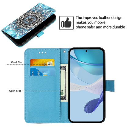 For iPhone SE 2024 Colored Drawing Pattern Plain Weave Leather Phone Case(Undersea Mandala) - More iPhone Cases by PMC Jewellery | Online Shopping South Africa | PMC Jewellery | Buy Now Pay Later Mobicred