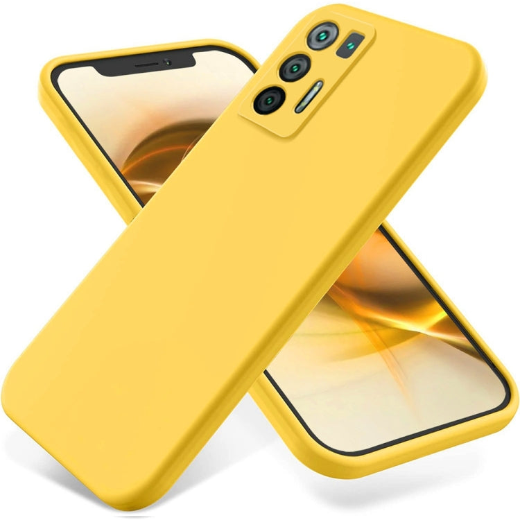 For Hisense Infinity H50S 5G Pure Color Liquid Silicone Shockproof Phone Case(Yellow) - More Brand by PMC TechLife | Online Shopping South Africa | PMC TechLife