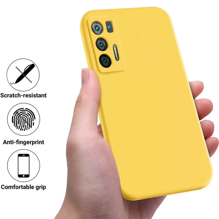 For Hisense Infinity H50S 5G Pure Color Liquid Silicone Shockproof Phone Case(Yellow) - More Brand by PMC TechLife | Online Shopping South Africa | PMC TechLife