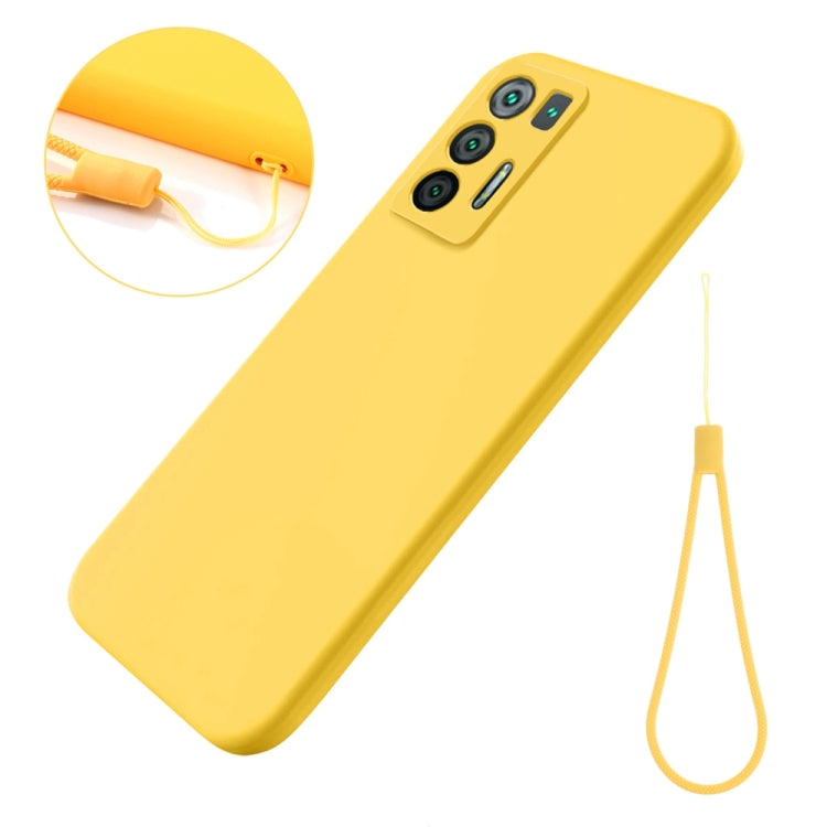 For Hisense Infinity H50S 5G Pure Color Liquid Silicone Shockproof Phone Case(Yellow) - More Brand by PMC TechLife | Online Shopping South Africa | PMC TechLife