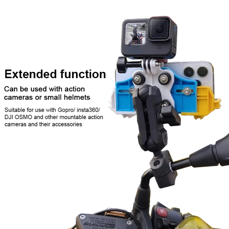 MOTOSLG Crab Motorcycle Phone Clamp Bracket U-Type Headbar Mount(Blue White Red) - free shipping - PMC TechLife - Order now!