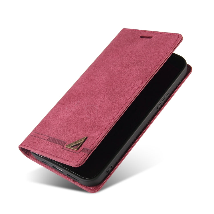 For Xiaomi Redmi Note 12 Pro+ India Skin Feel Anti-theft Brush Horizontal Flip Leather Case with Holder(Wine Red) - Xiaomi Cases by PMC Jewellery | Online Shopping South Africa | PMC Jewellery | Buy Now Pay Later Mobicred