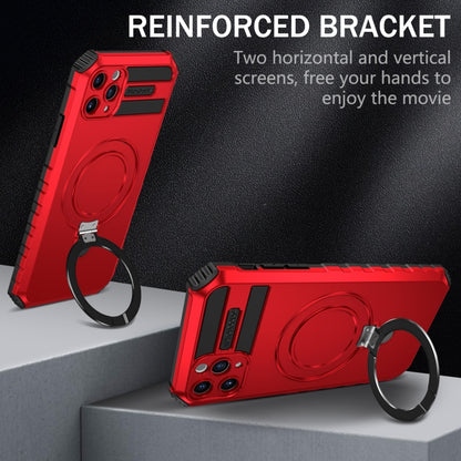 For iPhone 11 Pro MagSafe Magnetic Holder Phone Case(Red) - iPhone 11 Pro Cases by PMC Jewellery | Online Shopping South Africa | PMC Jewellery